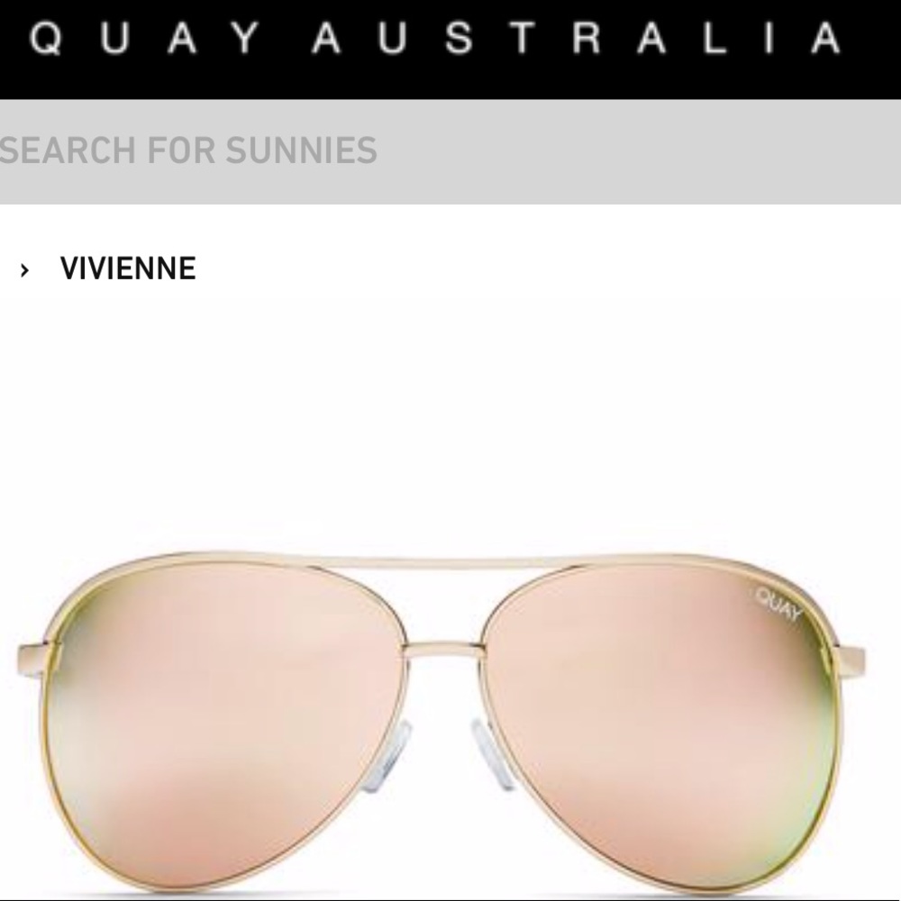 NWT Quay Australia Vivienne Gold/Rose